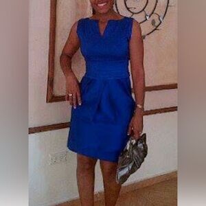 It is a dress designed and made by a fashion designer in the Dominican Republic